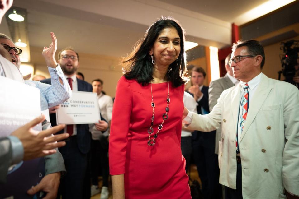 Attorney General Suella Braverman was eliminated from the race (Stefan Rousseau/PA) (PA Wire)