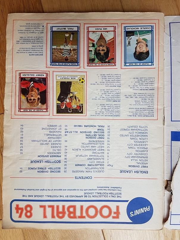 Panini's Football 84 Sticker Album Complete Set From 1984 Good Condition  and Wonderful Retro Gift Rare 