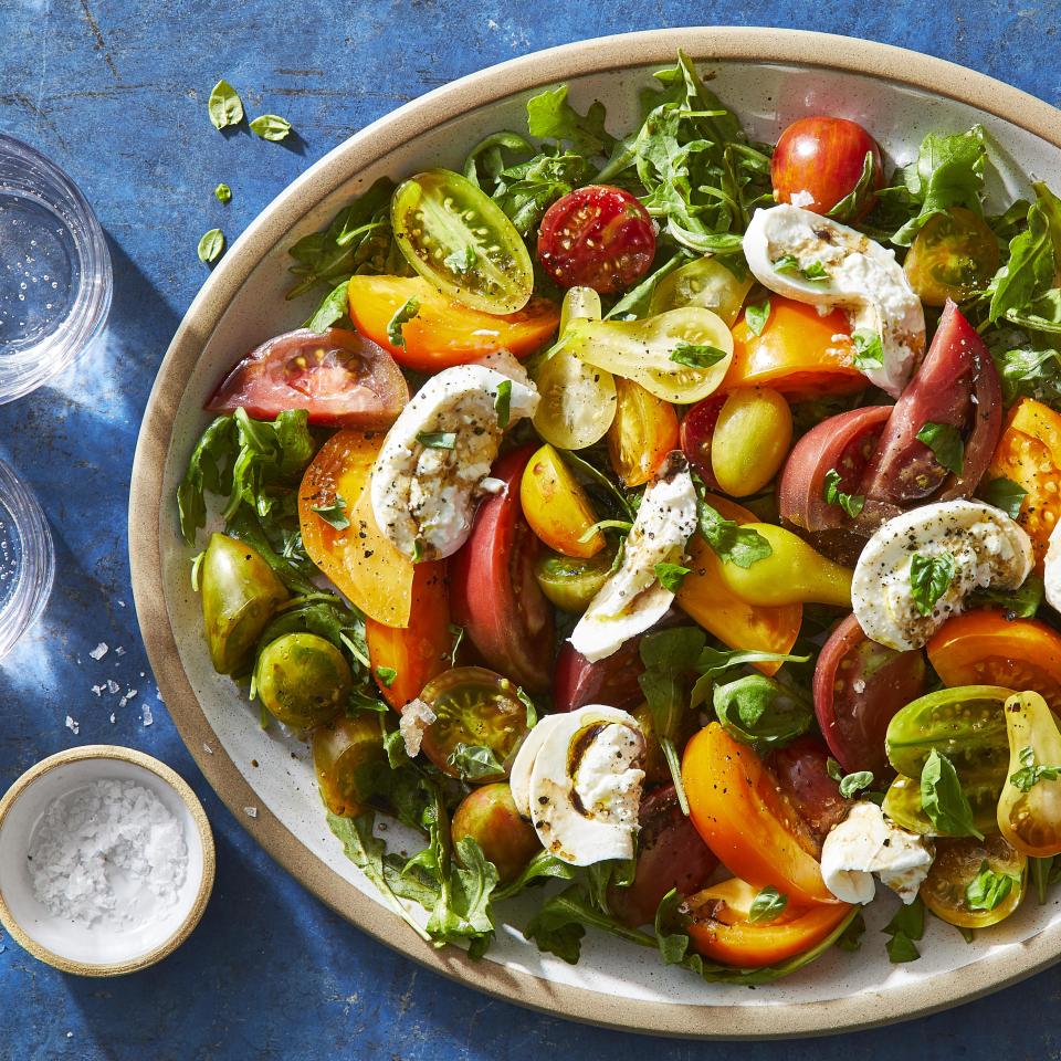 Caprese Salad with Heirloom Tomatoes & Burrata