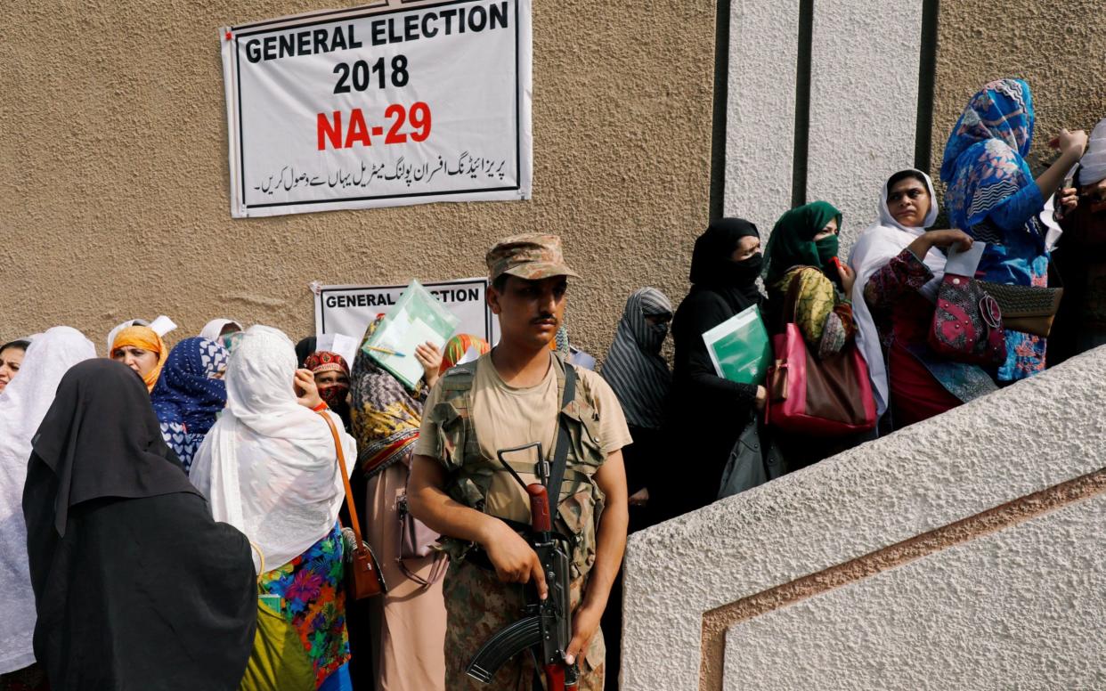 There was heightened security as electoral workers prepared for Wednesday's election - REUTERS