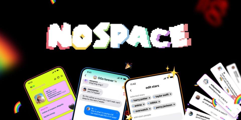 Nospace users will be able to share what they are “watching, eating, reading, listening to IRL,” Nospace