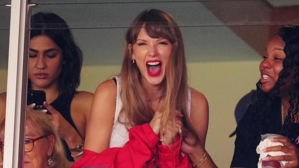 Taylor Swift attends the Chiefs vs. Bears game Sept. 23 (Getty Images)