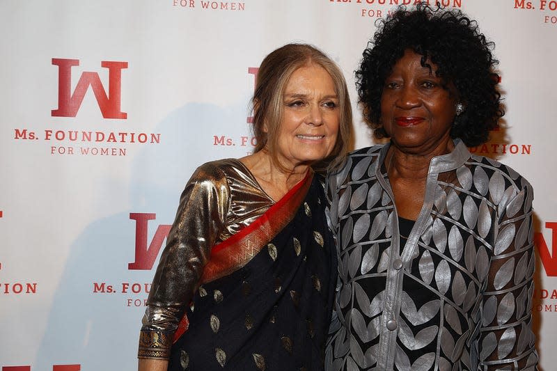 NEW YORK, NY - MAY 01: (L-R) Gloria Steinem and Dorothy Pitman Hughes attend the Ms. Foundation Women Of Vision Gala 2014 on May 1, 2014 in New York City. 