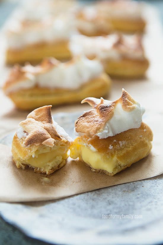 Lemon Meringue Eclairs