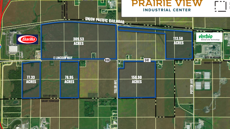Wyffels Hybrids will locate on approximately 150 acres of the Prairie View Industrial Park. Located near Interstate 35 and U.S. Highway 30, the industrial park will also give businesses railway access and proximity to the interstate. The park is expected to generate $30 million in private investment.
Contributed photo/Courtesy of Ames Chamber of Commerce