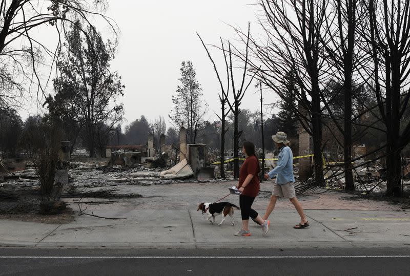 Destruction seen after wildfires in Oregon