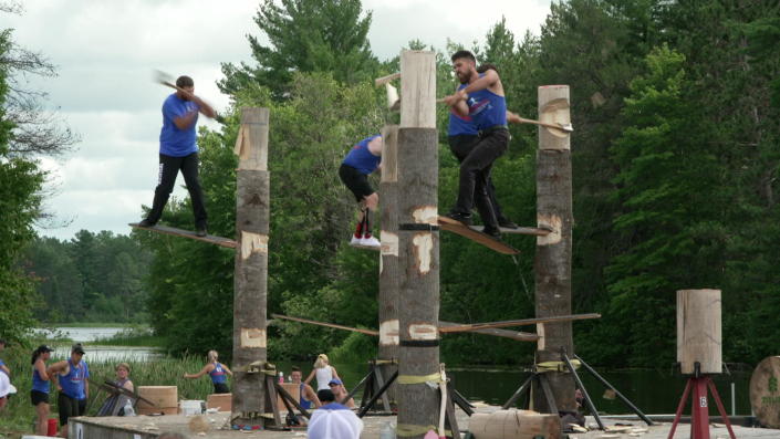 Participants compete on the Lumberjack World Championships.&nbsp; / Credit: CBS News