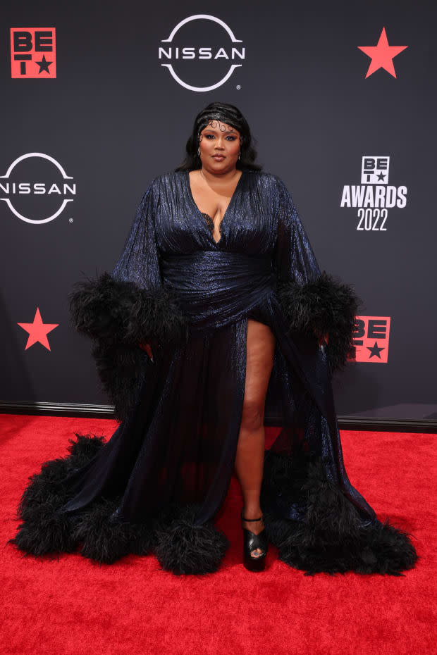 <p>Lizzo wearing Gucci at the 2022 BET Awards. Photo: Amy Sussman/Getty Images</p>