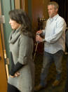 <p>Following his wife Deanna, Green Bay Packers quarterback Brett Favre walks out of a press conference Thursday March 6, 2008 after talking about his retirement at Lambeau Field in Green Bay, Wis. (AP Photo/Mike Roemer)</p>