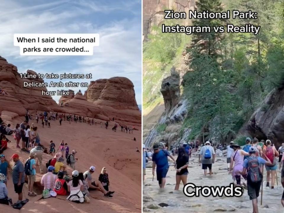 Crowds are flooding national parks such as Zion and Arches.