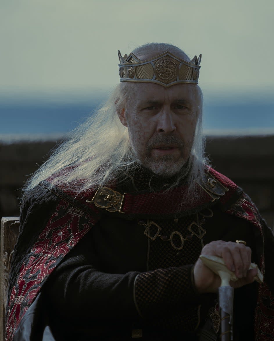 King Viserys looking at something