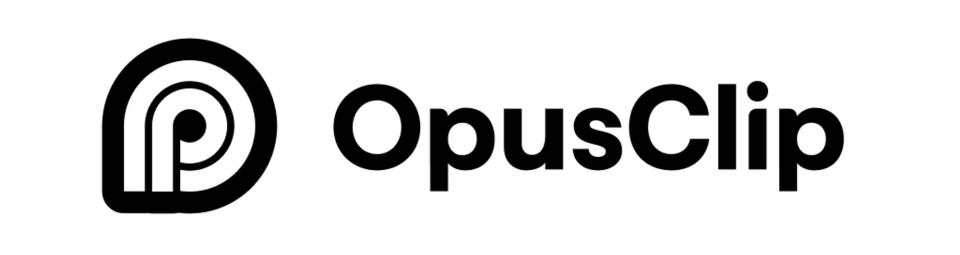 Logo and text for AI company Opus Clip