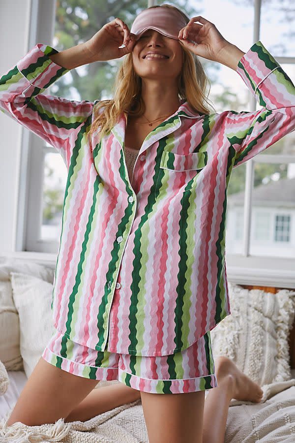 39) Printfresh Retro Stripes Pajama Set