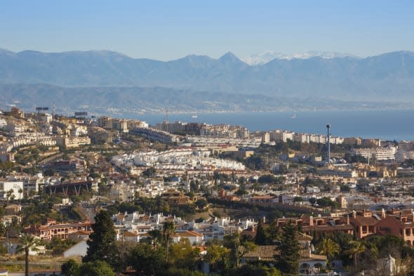 Benalmadena and Malaga Bay, Spain.