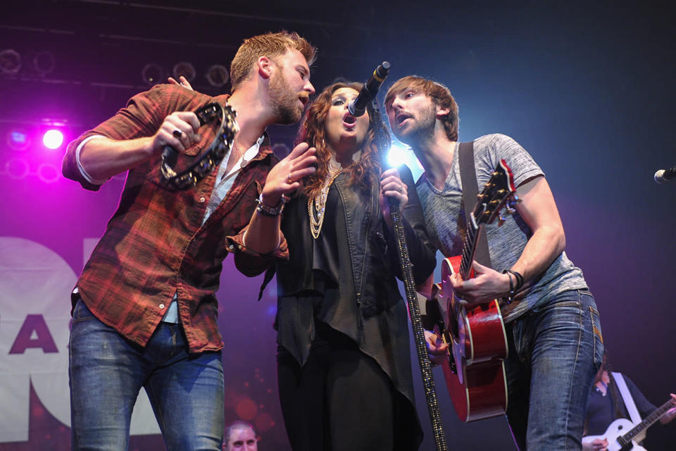 <b>12. Lady Antebellum - $12,968,992.17</b><br><br>Lady Antebellum, from left, Charles Kelley, Hillary Scott and Dave Haywood perform at NASH FM 94.7's "NASH BASH" country music concert at Roseland Ballroom in New York.