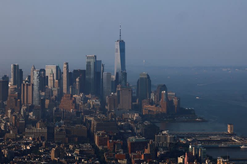 FILE PHOTO: Buildings in downtown Manhattan