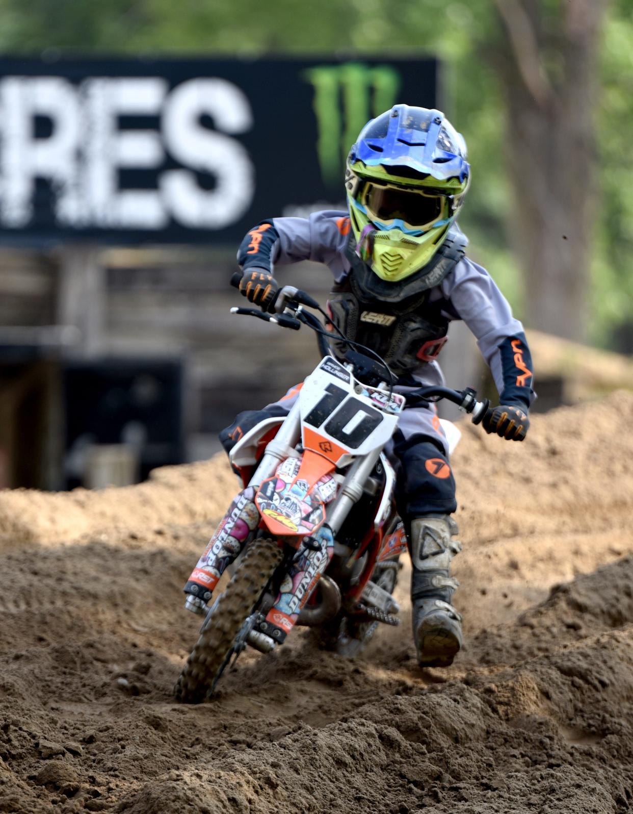 Bryce Hollinger, 6, of Marlboro Township, will compete at the 2023 AMA Amateur National Motocross Championship at Loretta Lynn’s Ranch in Hurricane Mills, Tennessee. The competition begins July 31 and ends Aug. 5. Hollinger is scheduled to race three times, on Aug. 1, Aug. 3 and Aug. 4 in his age group.