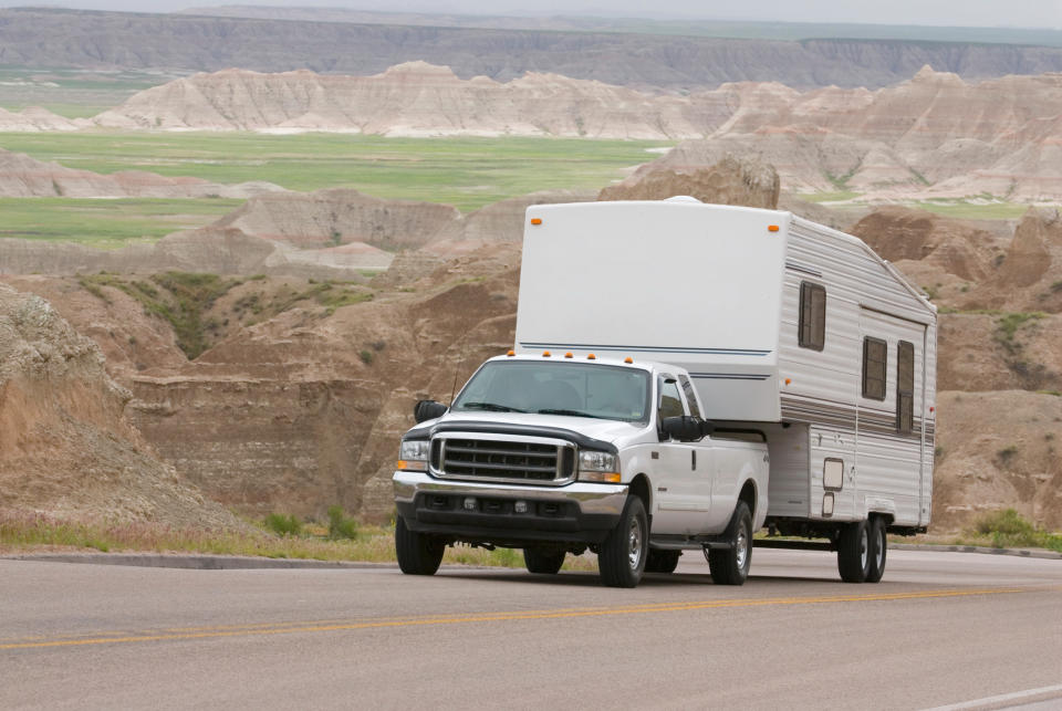 A towable RV.