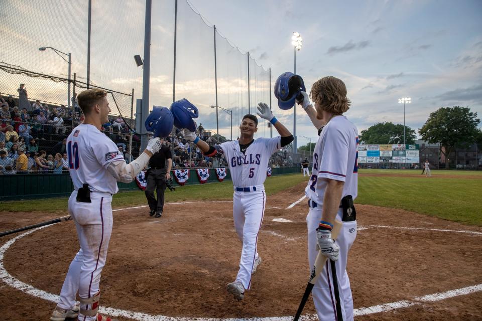 The Newport Gulls of the New England Collegiate Baseball League played their first home game of the 2022 season against the Mystic Schooners at Cardines Field on Wednesday, June 8, 2022.