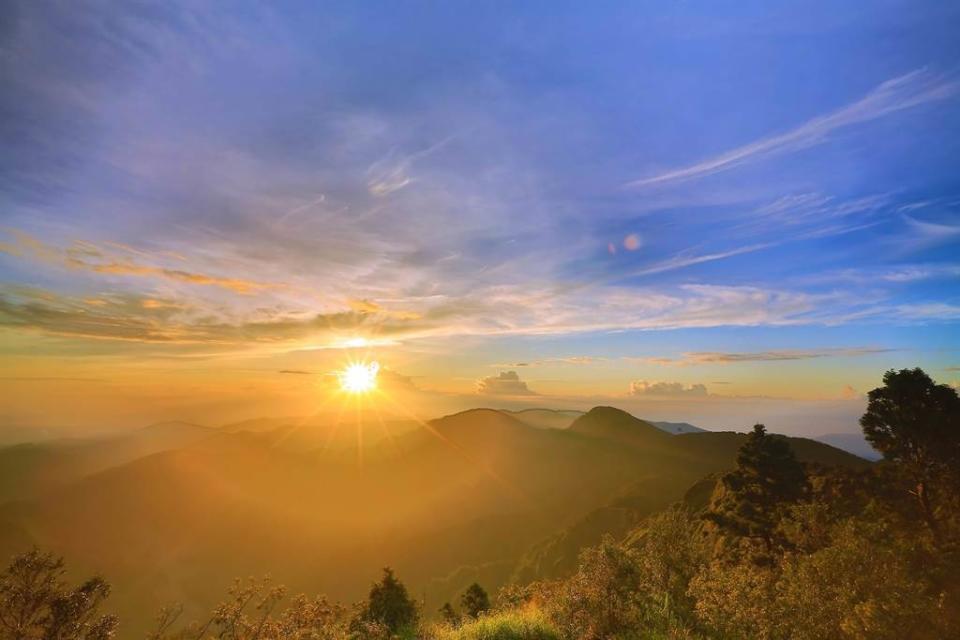 太平山是北台灣賞日出的絕佳地點之一，圖為望洋山日出。（羅東林管處提供）
