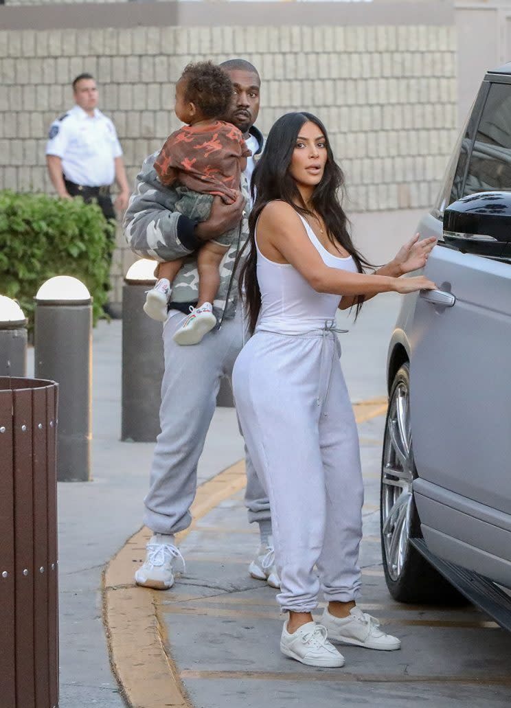 Kardashian stuns in the first day of her uniformed outfit. [Photo: X17online.com]