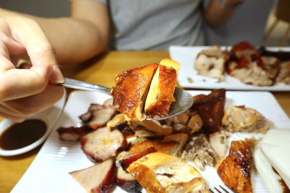 yan chuan roasters - roast chicken closeup