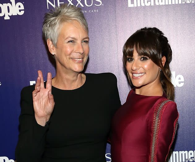 Jamie Lee Curtis (left) and Lea Michele. (Photo: Monica Schipper via Getty Images)