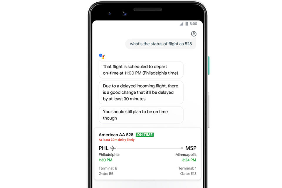 Google has predicted flight delays for a while, but only if you've searched