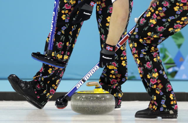 Norwegian curlers make Olympic-size fashion statement in diamond
