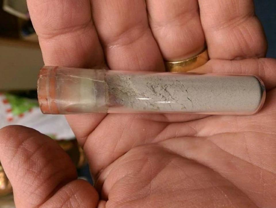 Laura Cicco is suing NASA to ensure she retains ownership of this vial, which she says is a gift of moon dust from Neil Armstrong. (Photo: Laura Cicco)