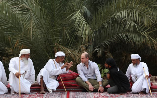 The Duke of Cambridge meeting with village elders 