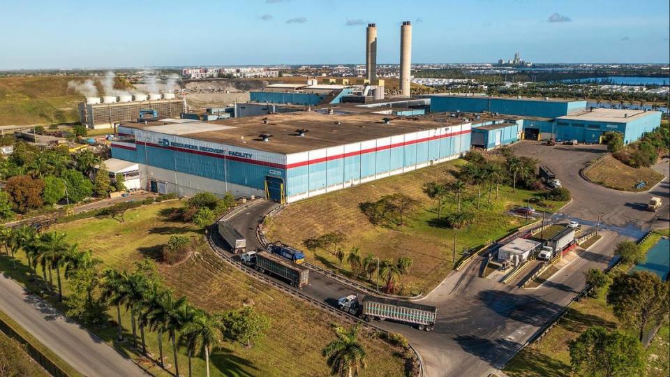 An aerial view of the Miami-Dade Resources Recovery Facility-Covanta Energy incinerator plant in Doral.