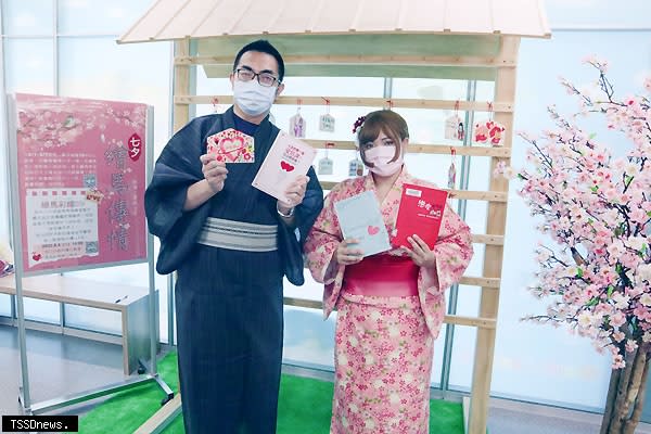 林口分館特別結合日本特色文化，推出七夕繪馬祈福傳情活動。（圖：新北市立圖書館提供）