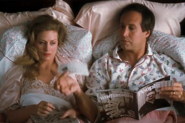 <p>Warner Bros.</p> Beverly D'Angelo and Chevy Chase in 'National Lampoon's Christmas Vacation'