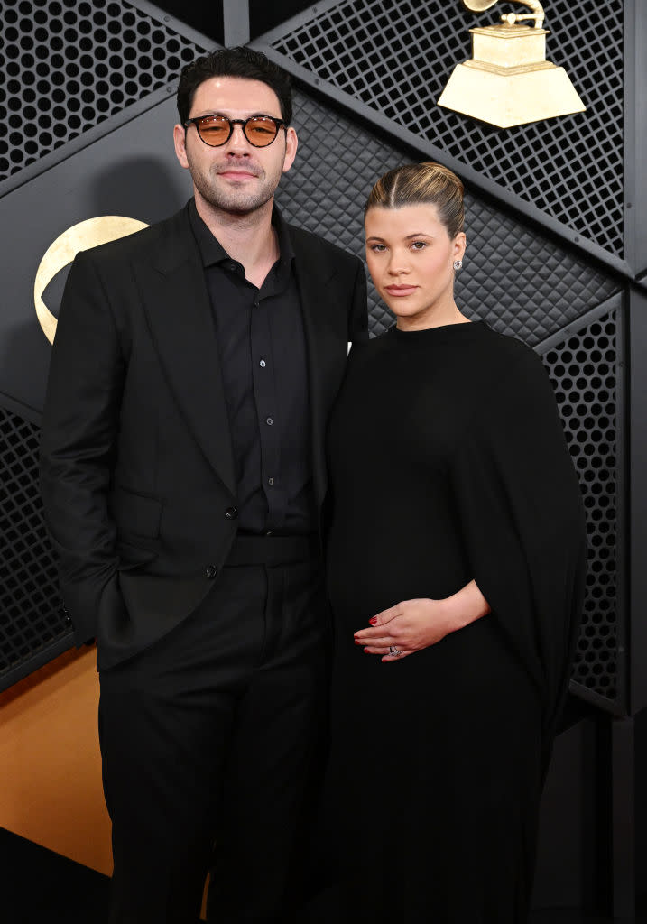 Elliot Grainge and Sofia Richie Grainge at the 66th Annual GRAMMY Awards held at Crypto.com Arena on February 4, 2024 in Los Angeles, California. (Photo by Gilbert Flores/Billboard via Getty Images)