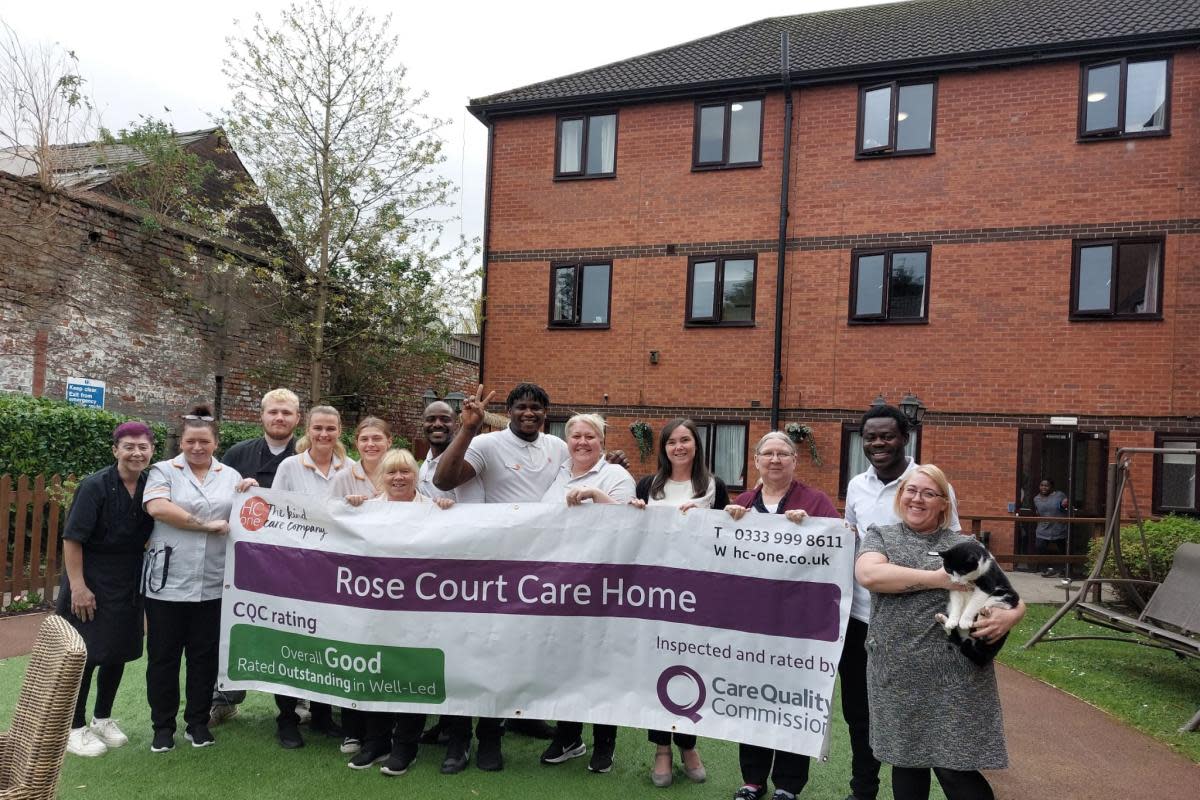 Rose Court care home celebrating their inspection report <i>(Image: Rose Court Care Home)</i>