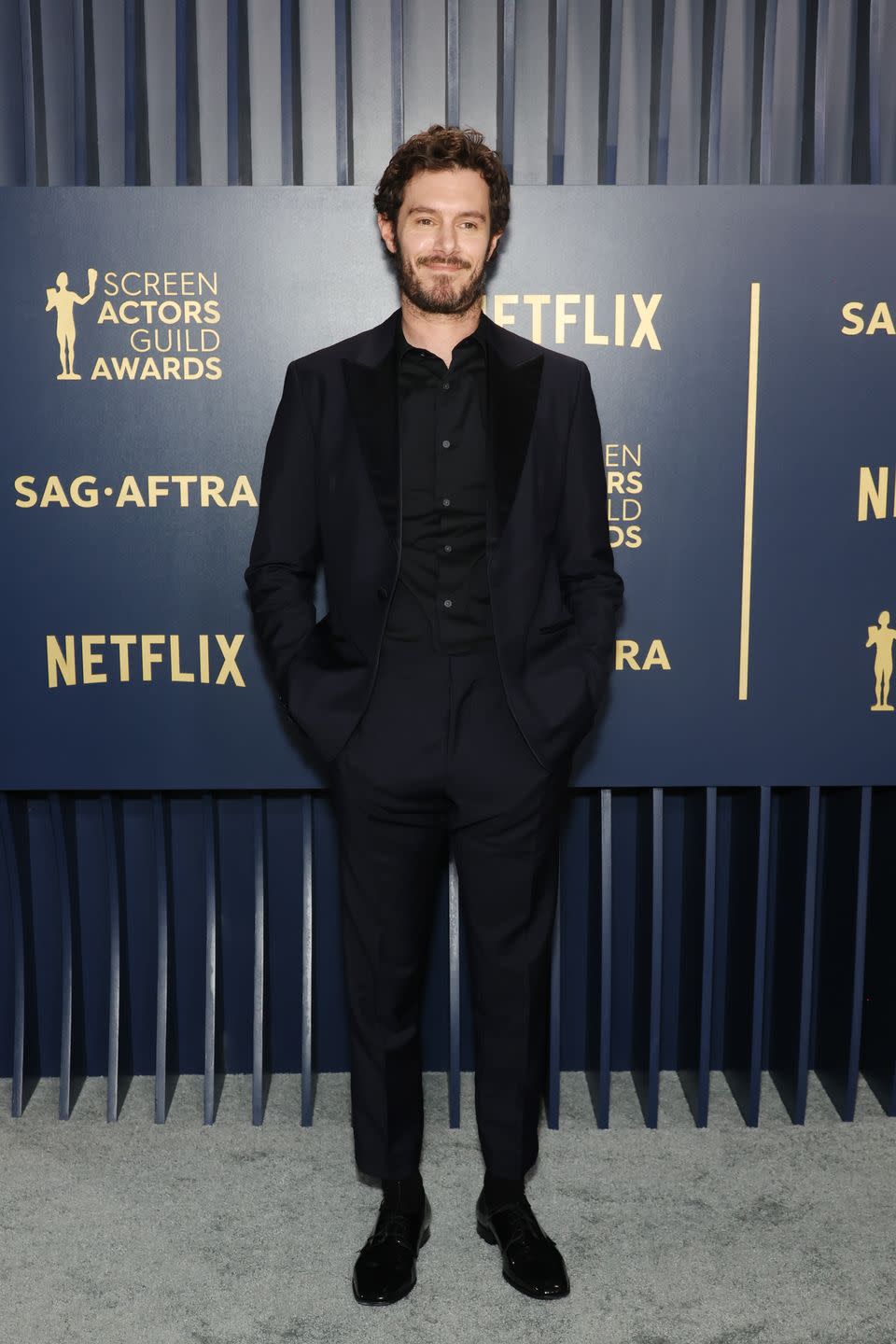 los angeles, california february 24 adam brody attends the 30th annual screen actors guild awards at shrine auditorium and expo hall on february 24, 2024 in los angeles, california photo by monica schipperfilmmagic