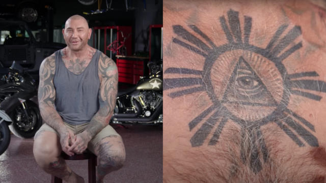 Watch Dave Bautista Breaks Down His Tattoos, Tattoo Tour