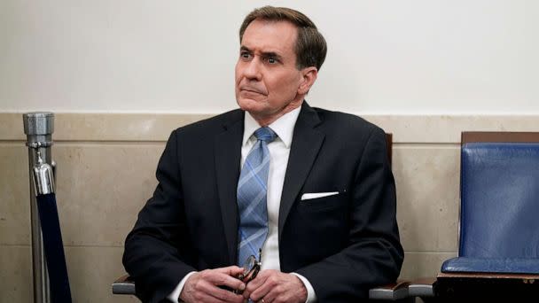 PHOTO: National Security Council spokesman John Kirby attends a press briefing at the White House, April 6, 2023, in Washington. (Patrick Semansky/AP)