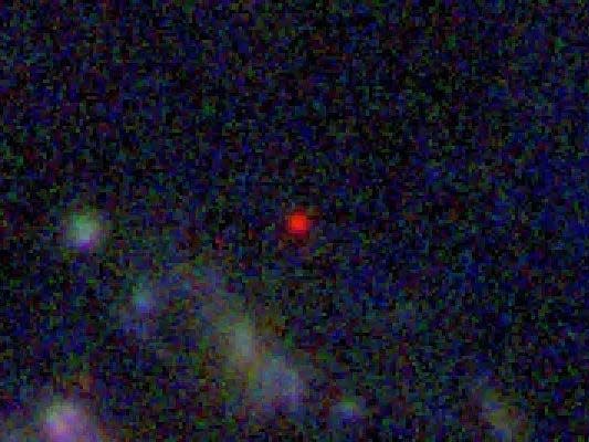 The red blob is the oldest galaxy ever observed.