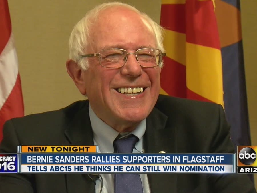 Bernie Sanders Rallies Supporters in Flagstaff