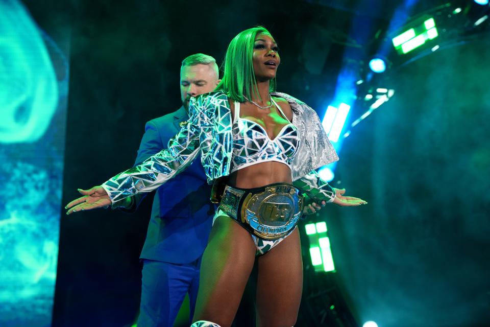 All Elite Wresting star Jade Cargill defends her TBS Championship against Nyla Rose at "AEW: Full Gear," happening Saturday night at the Prudential Center in Newark.