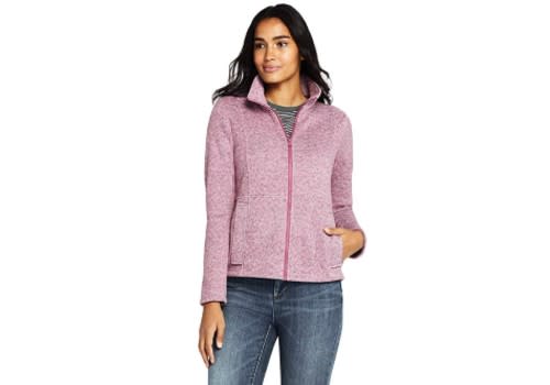 Lands' End Women's Sweater Fleece Jacket. (Photo: Amazon)
