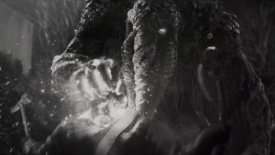 Brief shot of Man-Thing as he appears in the trailer for Werewolf by Night.