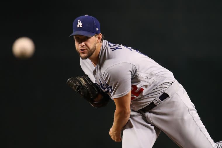 道奇先發投手左投柯蕭(Clayton Kershaw)，防禦率1.50。法新社