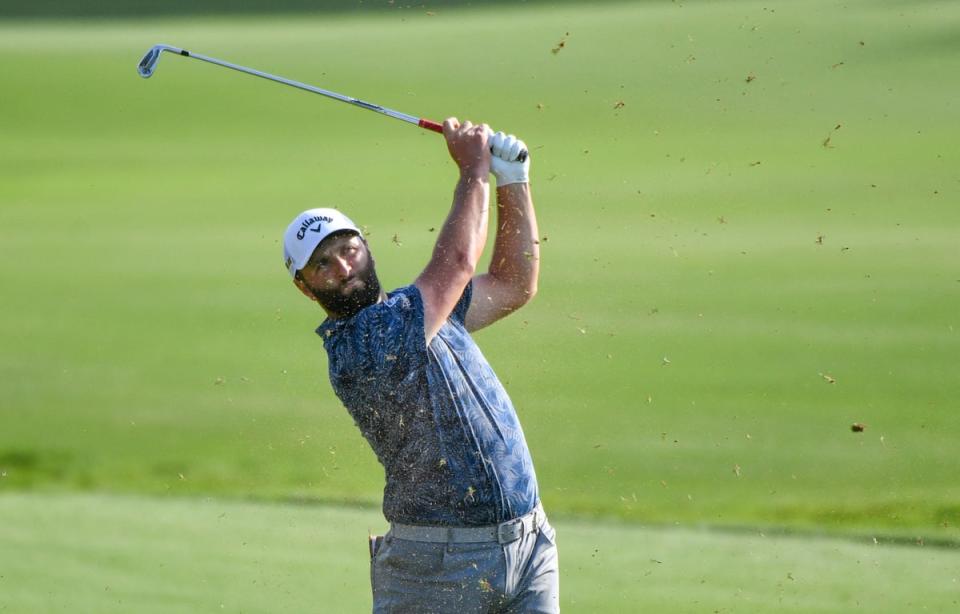 Jon Rahm is upset at the split in ranking points between the DP World Tour Championship and The RSM Classic (AFP via Getty Images)