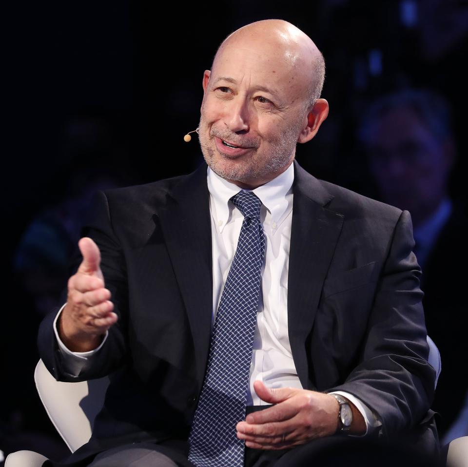 Goldman Sachs CEO Lloyd Blankfein, still thinking about Bitcoin.