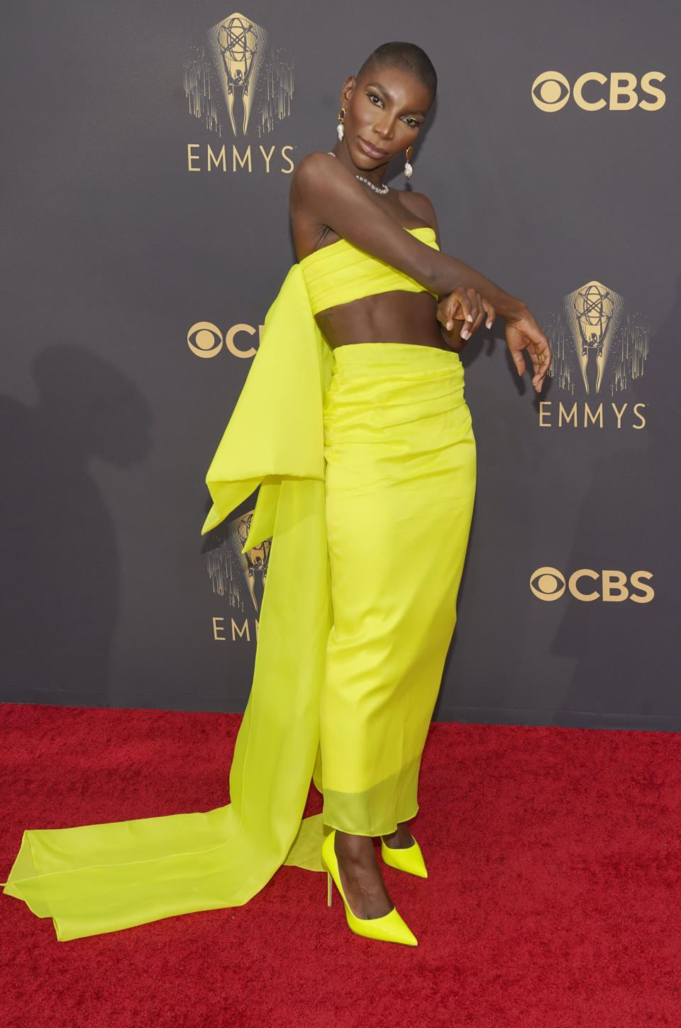 Michaela Coel Emmys red carpet 2021 (Chris Pizzello / AP)