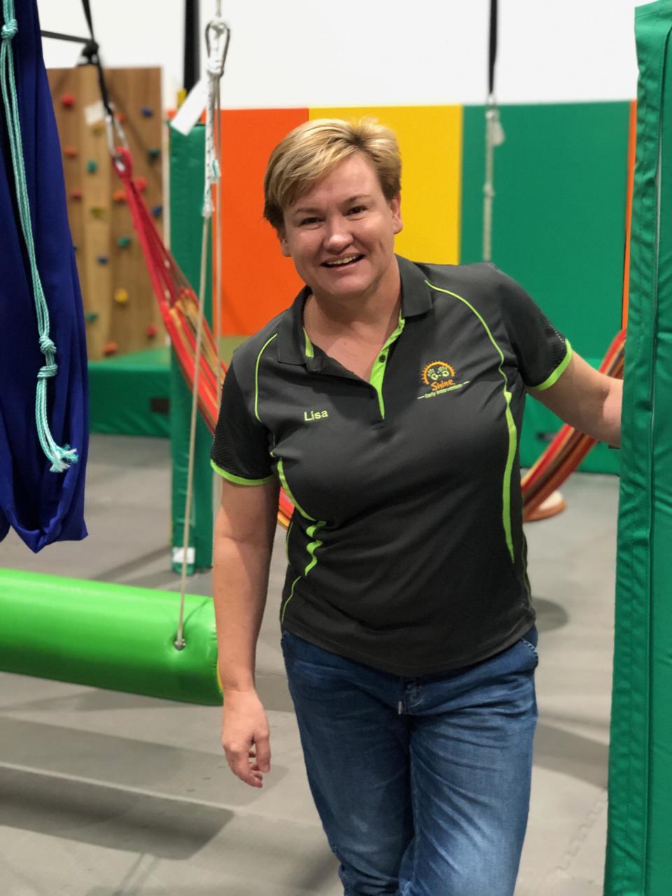 Owner of The Shine Shed, a play centre for people with disabilities, in Campbelltown, NSW, Lisa Fruhstuck. 