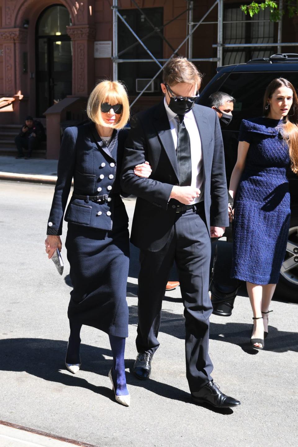 Anna Wintour attends Andre Leon Talley’s funeral. - Credit: Splash